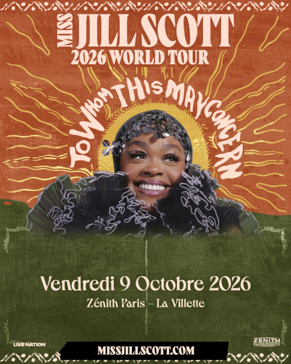 JILL SCOTT - VENDREDI 09 OCTOBRE 2026 - Zénith Paris La Villette